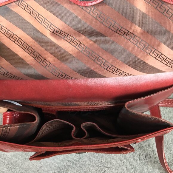 MC Marc Chantal Faux Croc Vegan Satchel Bag with Silver Ornaments EUC - Picture 7 of 9